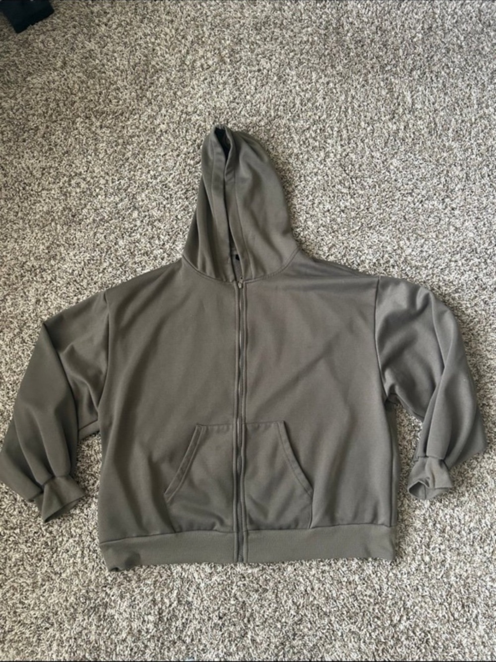 SHEIN oversized brown zip up jacket